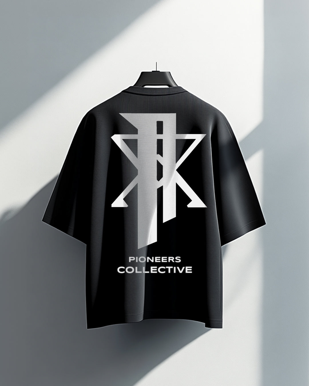 Pioneers Collective Men's Streetwear Tees Black Back View
